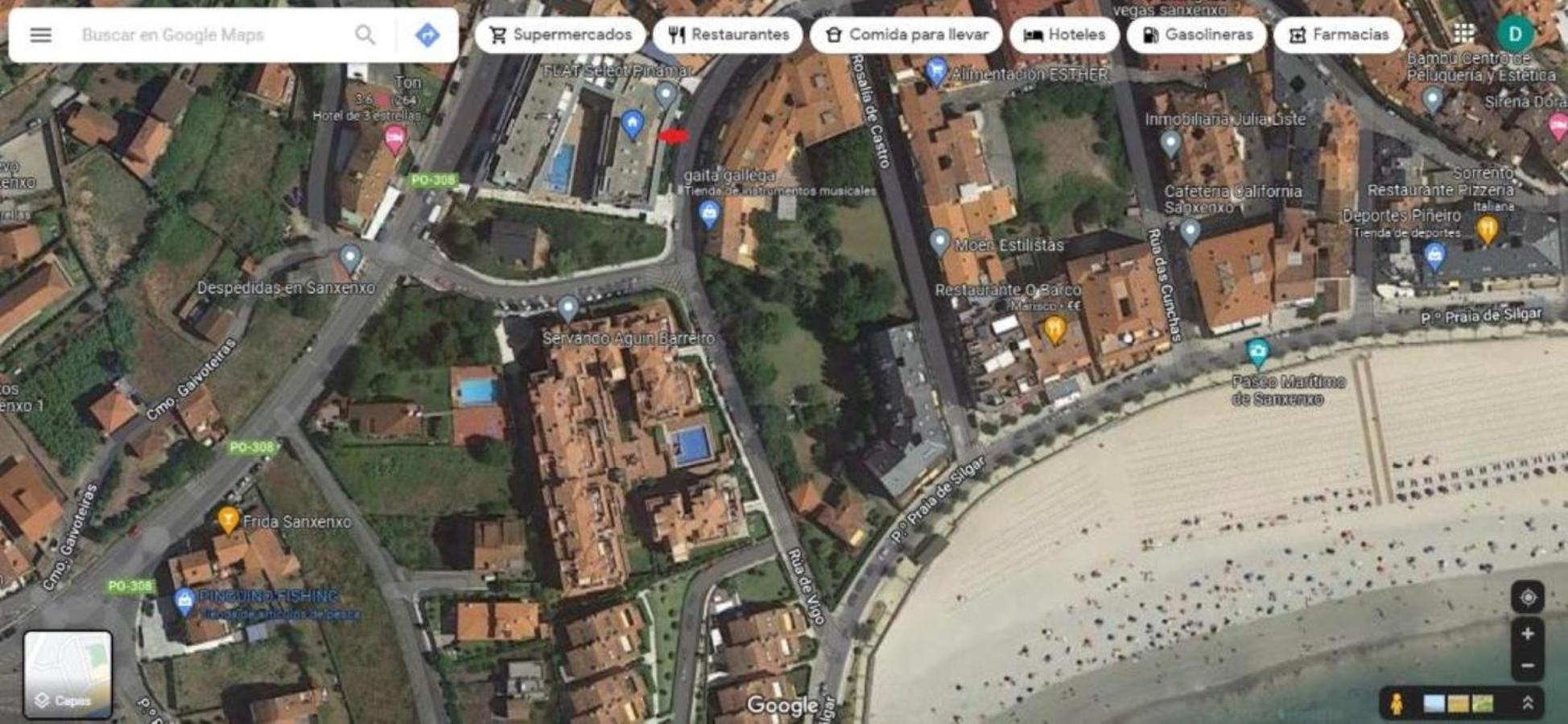 Apartamento En Urbanizacion Con Piscina En Playa De Silgar Sanxenxo Kültér fotó